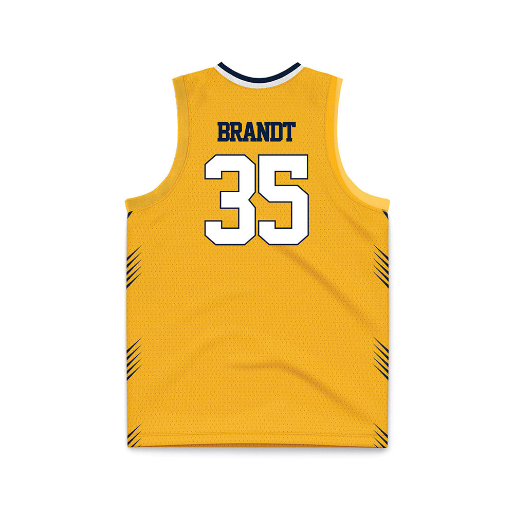AU - NCAA Men's Basketball : Jacob Brandt - Gold Basketball Jersey