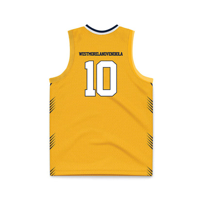 AU - NCAA Men's Basketball : Amari Westmoreland-Vendiola - Gold Basketball Jersey-1