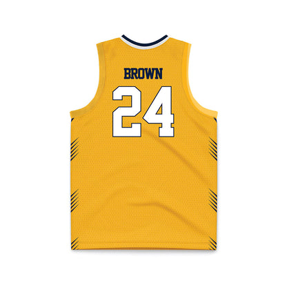 AU - NCAA Men's Basketball : Hayden Brown - Gold Basketball Jersey-1