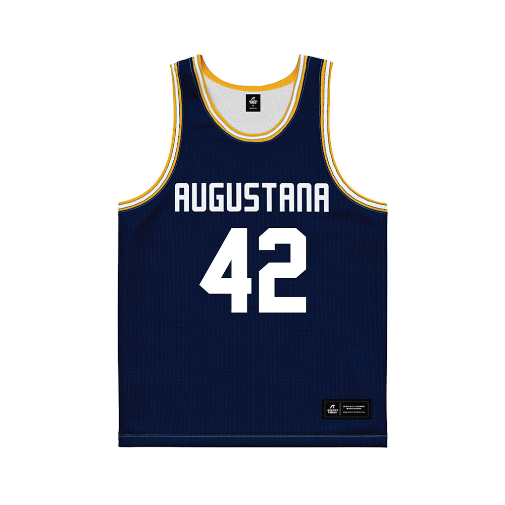 AU - NCAA Women's Basketball : Mia Donald - Navy Basketball Jersey-0
