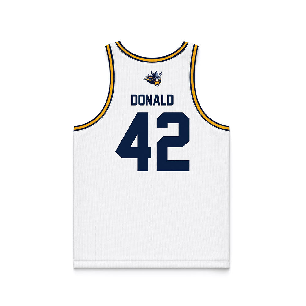 AU - NCAA Women's Basketball : Mia Donald - White Basketball Jersey-1
