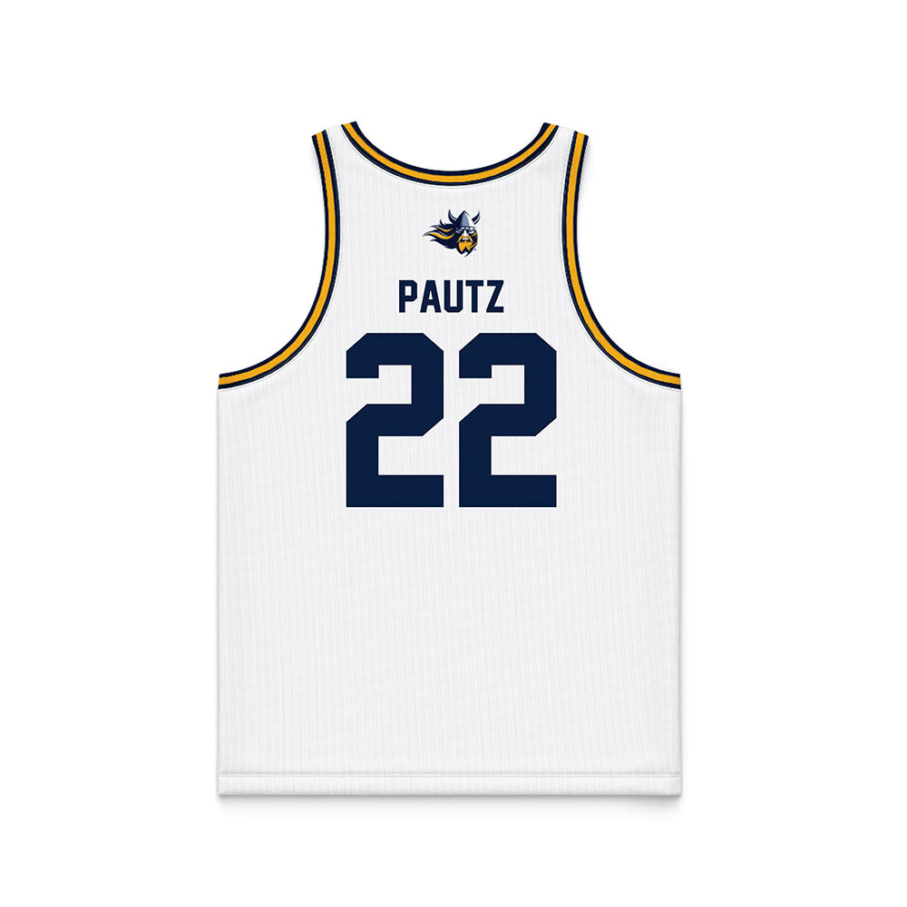 AU - NCAA Women's Basketball : Ava Pautz - White Basketball Jersey-1