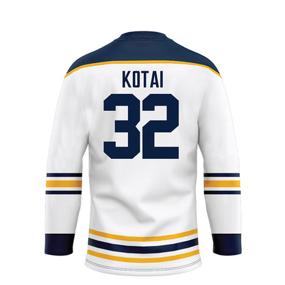 AU - NCAA Men's Ice Hockey : Josh Kotai - White Hockey Jersey-1