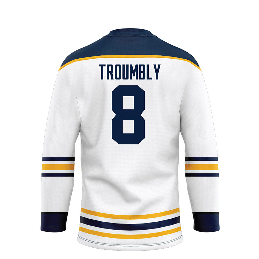 AU - NCAA Men's Ice Hockey : Ben Troumbly - White Hockey Jersey-1