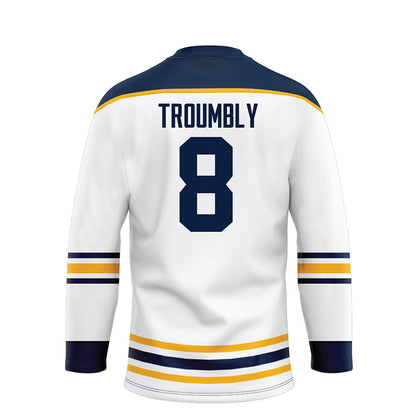 AU - NCAA Men's Ice Hockey : Ben Troumbly - White Hockey Jersey-1