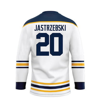 AU - NCAA Men's Ice Hockey : Jacob Jastrzebski - White Hockey Jersey-1