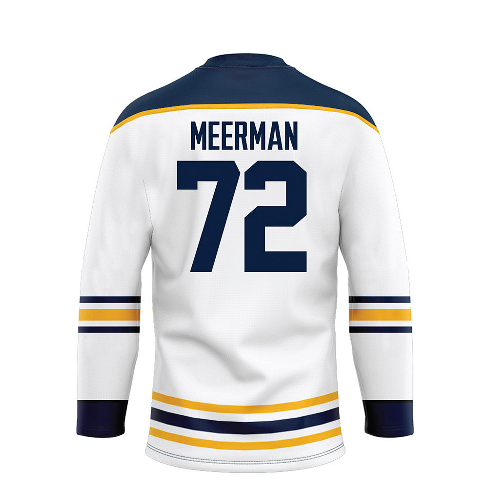 AU - NCAA Men's Ice Hockey : Brett Meerman - White Hockey Jersey-1