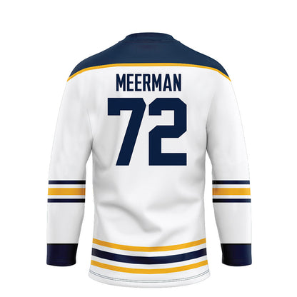 AU - NCAA Men's Ice Hockey : Brett Meerman - White Hockey Jersey-1