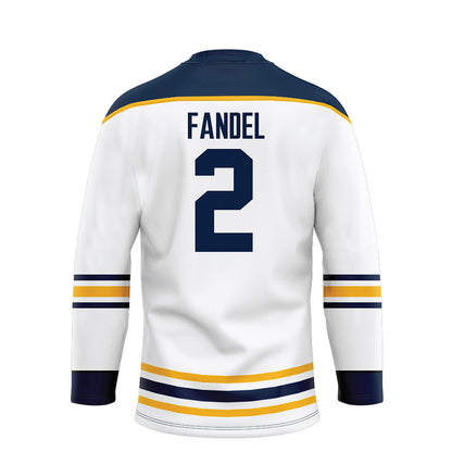 AU - NCAA Men's Ice Hockey : Landon Fandel - White Hockey Jersey-1