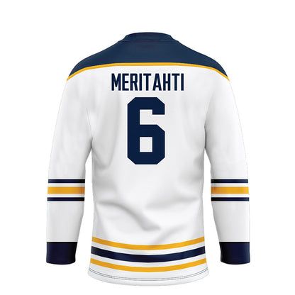 AU - NCAA Men's Ice Hockey : Samo Meritahti - White Hockey Jersey-1