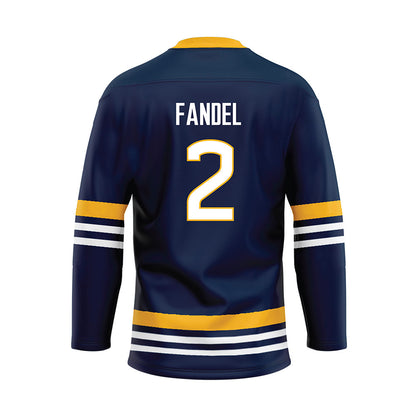 AU - NCAA Men's Ice Hockey : Landon Fandel - Navy Hockey Jersey-1