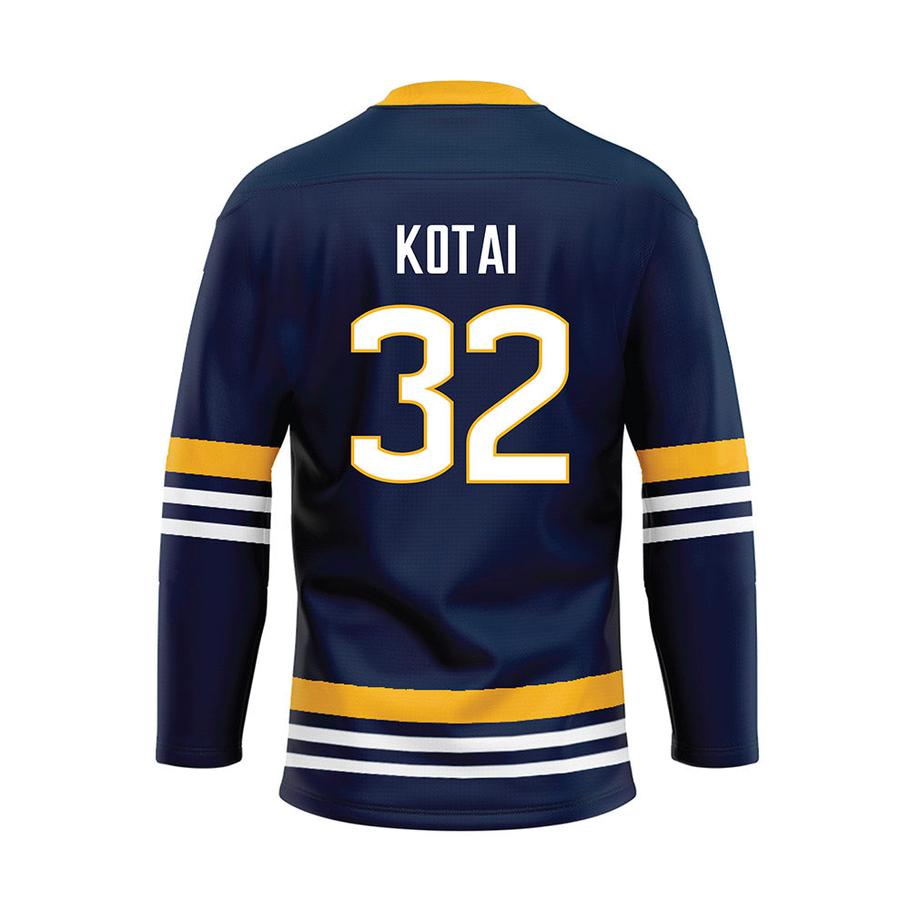 AU - NCAA Men's Ice Hockey : Josh Kotai - Navy Hockey Jersey-1
