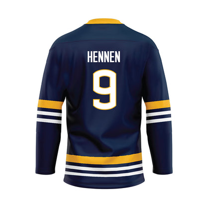 AU - NCAA Men's Ice Hockey : Hayden Hennen - Navy Hockey Jersey-1