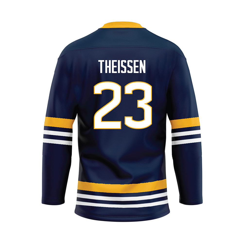 AU - NCAA Men's Ice Hockey : Carter Theissen - Navy Hockey Jersey-1