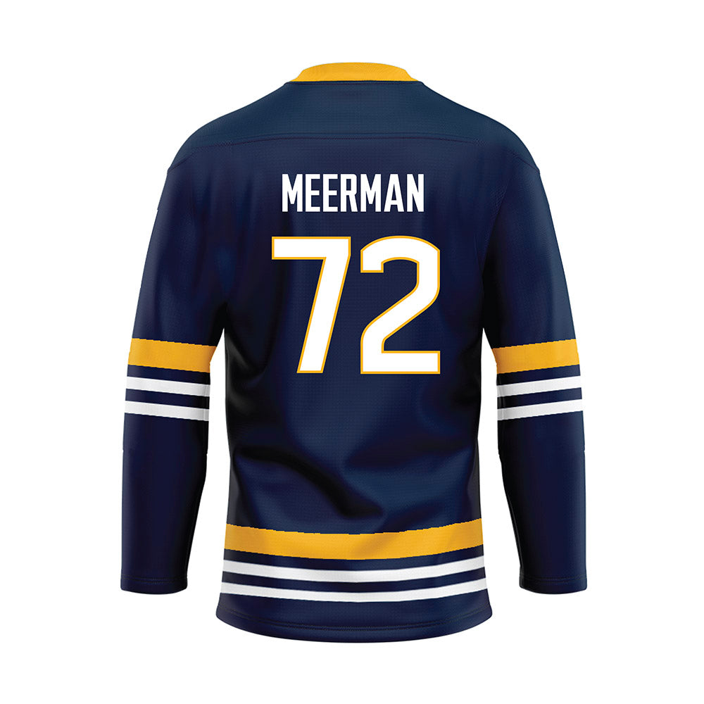 AU - NCAA Men's Ice Hockey : Brett Meerman - Navy Hockey Jersey-1