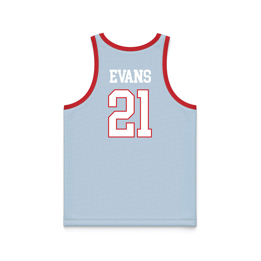 LA Tech - NCAA Women's Basketball : Kennedy Evans - Blue Basketball Jersey-1