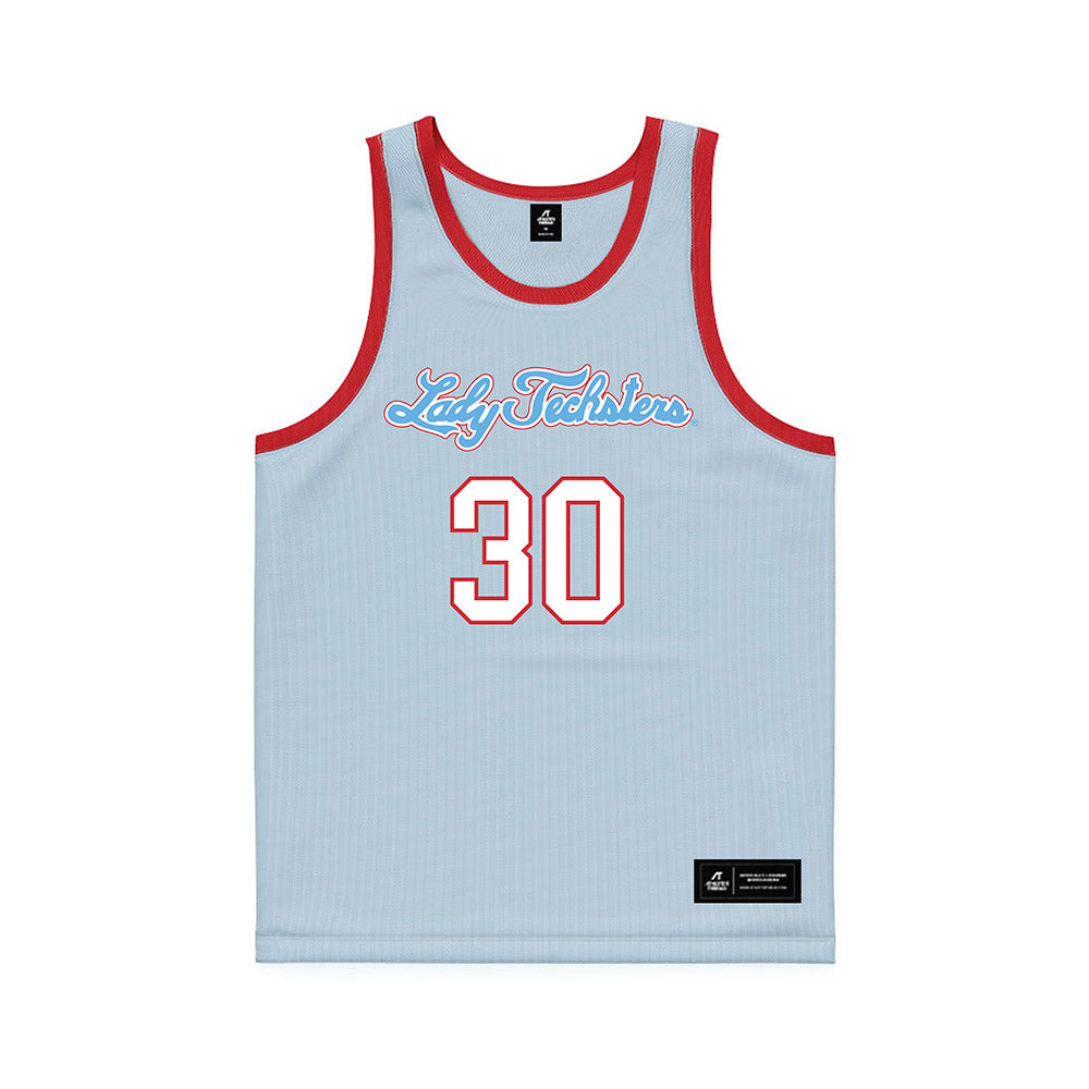LA Tech - NCAA Women's Basketball : Kaleigh Thompson - Blue Basketball Jersey-0