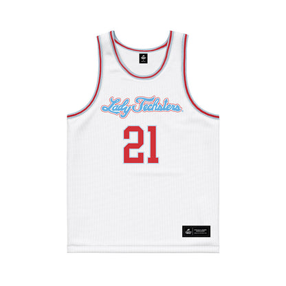 LA Tech - NCAA Women's Basketball : Kennedy Evans - White Basketball Jersey-0