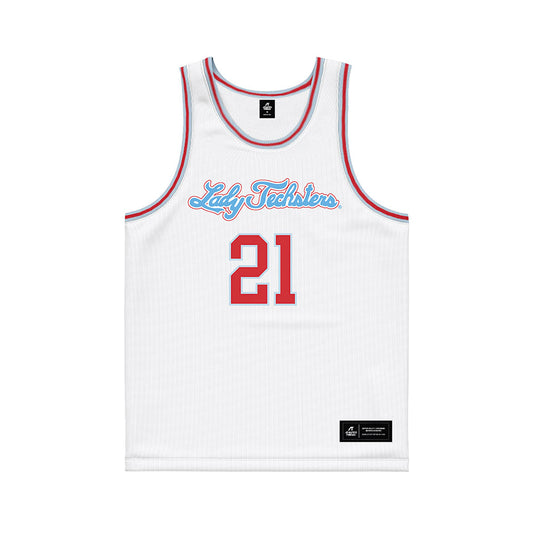 LA Tech - NCAA Women's Basketball : Kennedy Evans - White Basketball Jersey-0