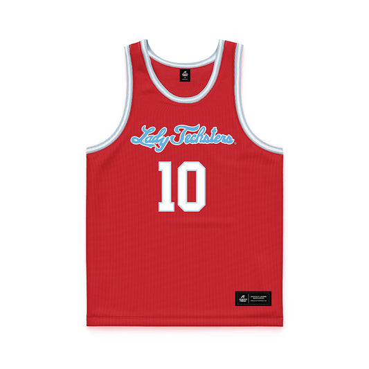 LA Tech - NCAA Women's Basketball : Jayden Terry - Red Basketball Jersey-0