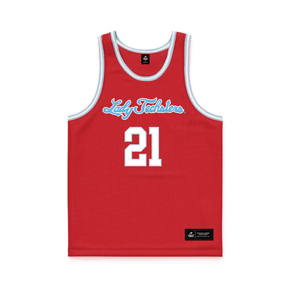 LA Tech - NCAA Women's Basketball : Kennedy Evans - Red Basketball Jersey-0
