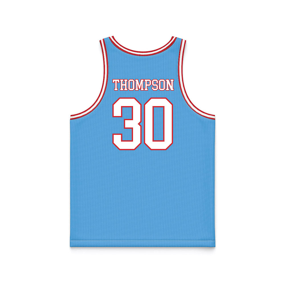 LA Tech - NCAA Women's Basketball : Kaleigh Thompson - Retro Blue Basketball Jersey-1