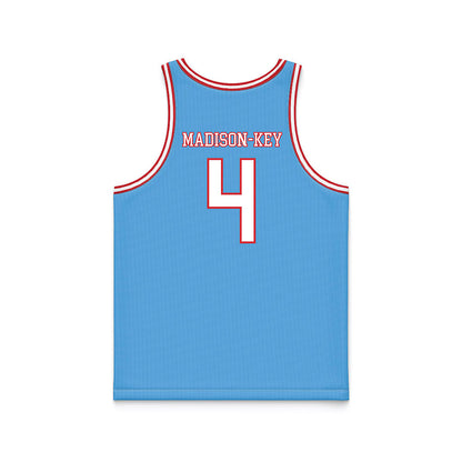 LA Tech - NCAA Women's Basketball : Joy Madison-Key - Retro Blue Basketball Jersey-1