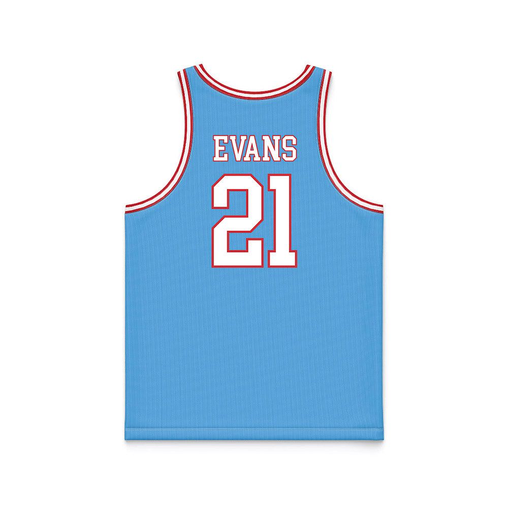 LA Tech - NCAA Women's Basketball : Kennedy Evans - Retro Blue Basketball Jersey-1