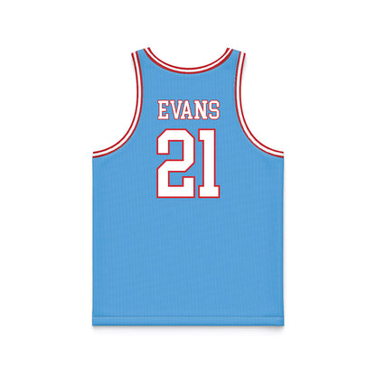 LA Tech - NCAA Women's Basketball : Kennedy Evans - Retro Blue Basketball Jersey-1