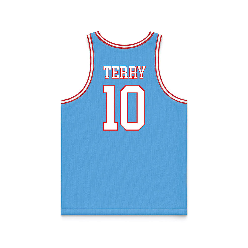 LA Tech - NCAA Women's Basketball : Jayden Terry - Retro Blue Basketball Jersey-1