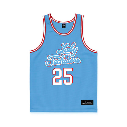 LA Tech - NCAA Women's Basketball : Averi Aaron - Retro Blue Basketball Jersey