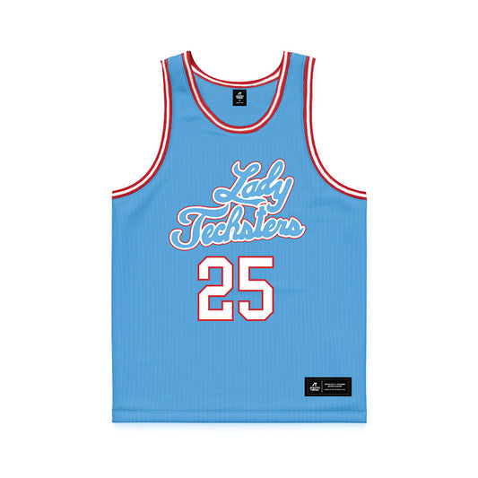 LA Tech - NCAA Women's Basketball : Averi Aaron - Retro Blue Basketball Jersey