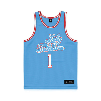 LA Tech - NCAA Women's Basketball : Alexia Weaver - Retro Blue Basketball Jersey-0
