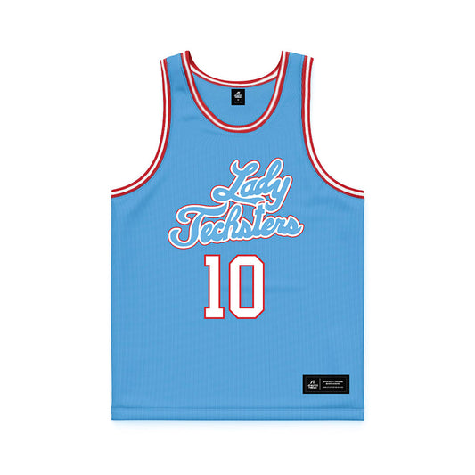 LA Tech - NCAA Women's Basketball : Jayden Terry - Retro Blue Basketball Jersey-0