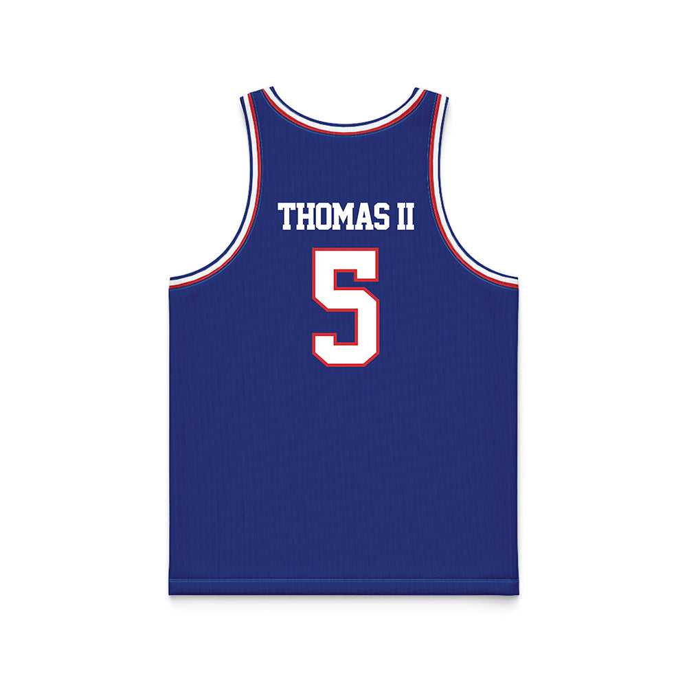 LA Tech - NCAA Men's Basketball : Avery Thomas II - Royal Basketball Jersey-1