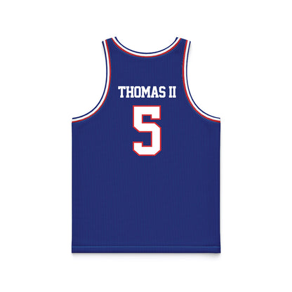 LA Tech - NCAA Men's Basketball : Avery Thomas II - Royal Basketball Jersey-1