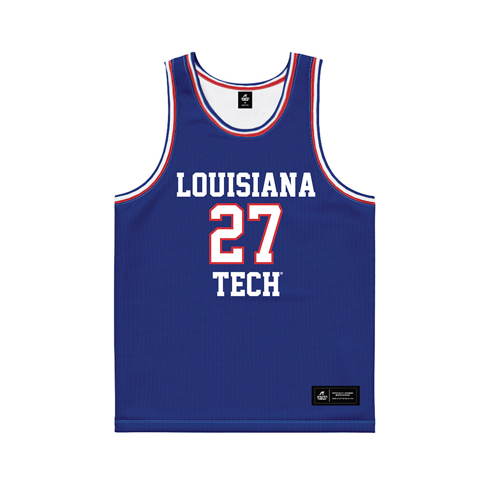 LA Tech - NCAA Men's Basketball : A'Meir Williams - Royal Basketball Jersey-0