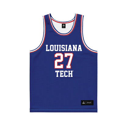 LA Tech - NCAA Men's Basketball : A'Meir Williams - Royal Basketball Jersey-0