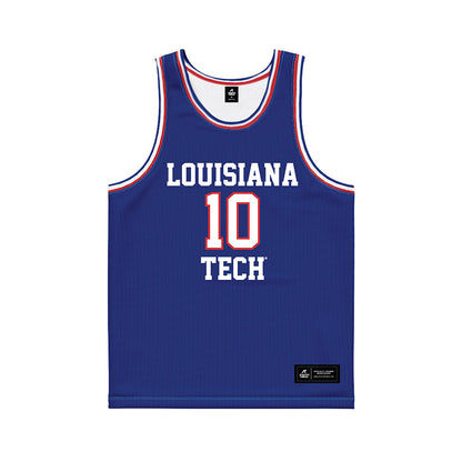 LA Tech - NCAA Men's Basketball : Kylan Howze - Royal Basketball Jersey-0
