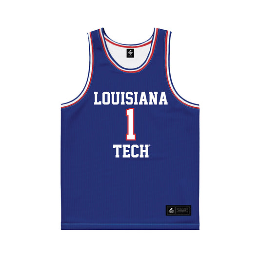 LA Tech - NCAA Men's Basketball : Jermaurhiyun Anderson - Royal Basketball Jersey-0