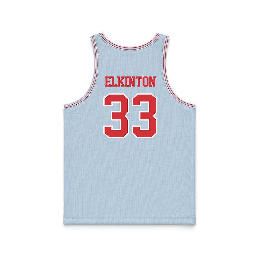 LA Tech - NCAA Men's Basketball : Sean Elkinton - Light Blue Basketball Jersey