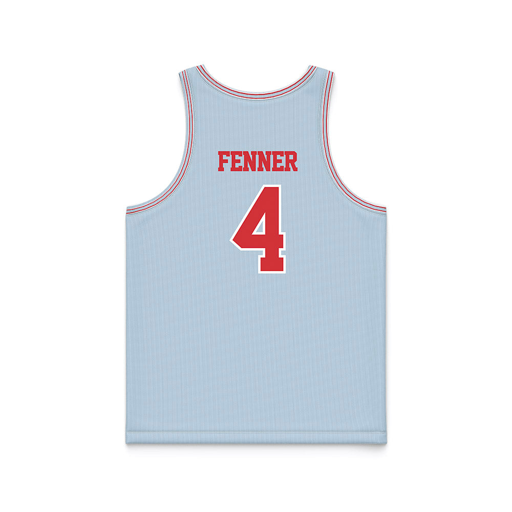 LA Tech - NCAA Men's Basketball : Jaylen Fenner - Light Blue Basketball Jersey-1