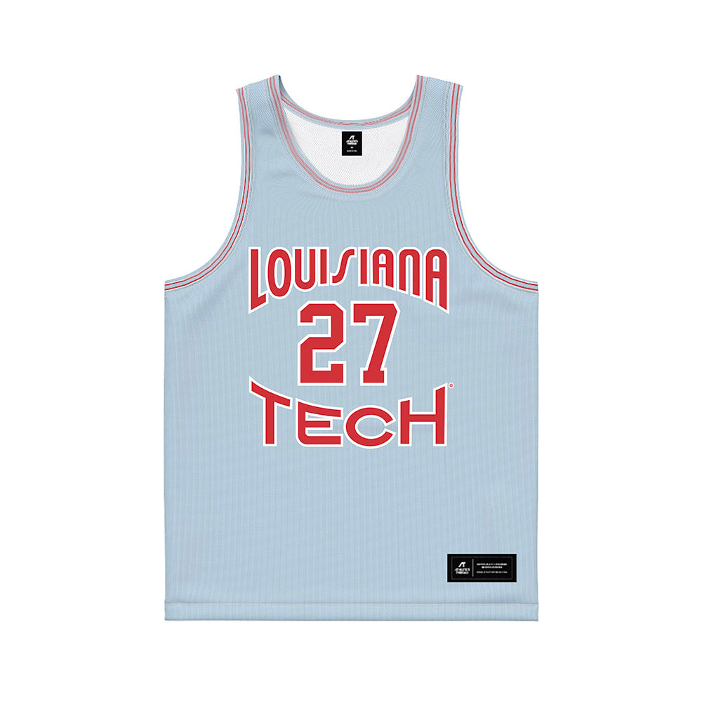 LA Tech - NCAA Men's Basketball : A'Meir Williams - Light Blue Basketball Jersey-0