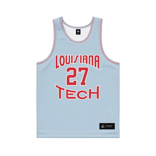 LA Tech - NCAA Men's Basketball : A'Meir Williams - Light Blue Basketball Jersey-0