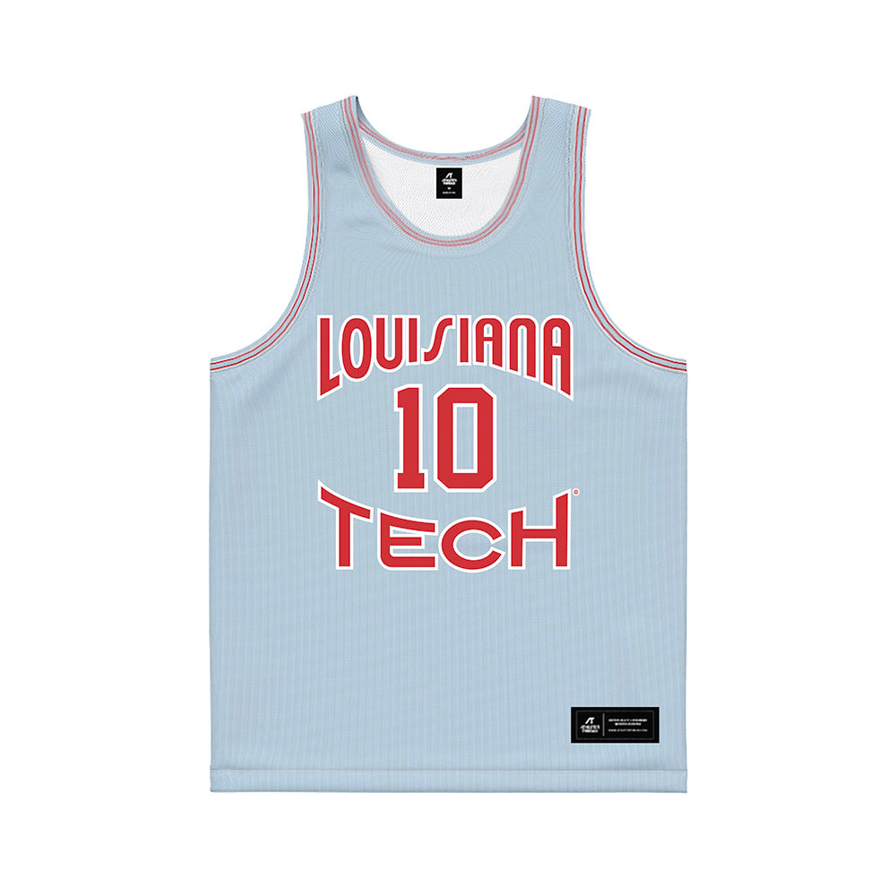 LA Tech - NCAA Men's Basketball : Kylan Howze - Light Blue Basketball Jersey-0