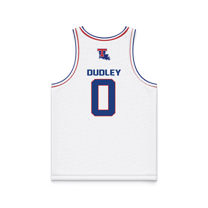 LA Tech - NCAA Men's Basketball : DJ Dudley - White Basketball Jersey-1