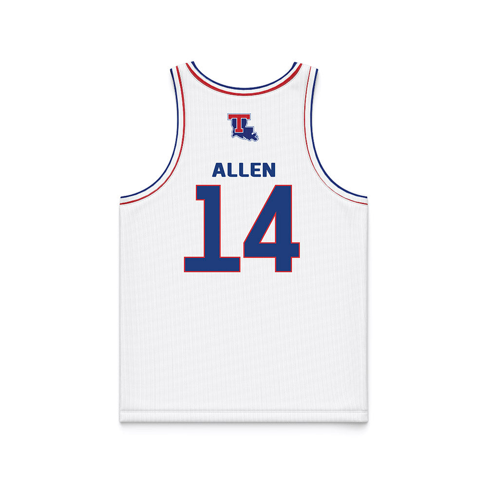 LA Tech - NCAA Men's Basketball : William Allen - White Basketball Jersey