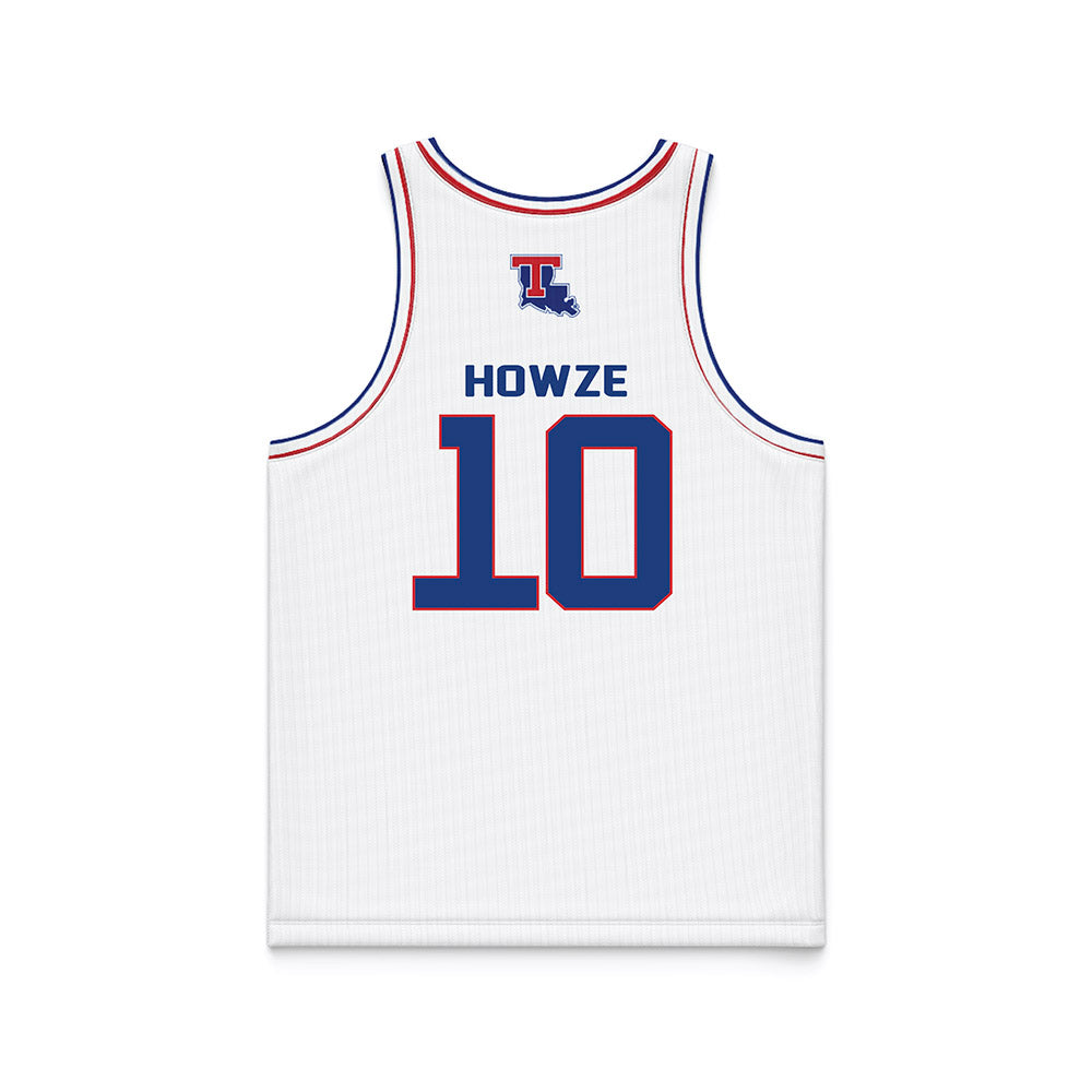 LA Tech - NCAA Men's Basketball : Kylan Howze - White Basketball Jersey-1
