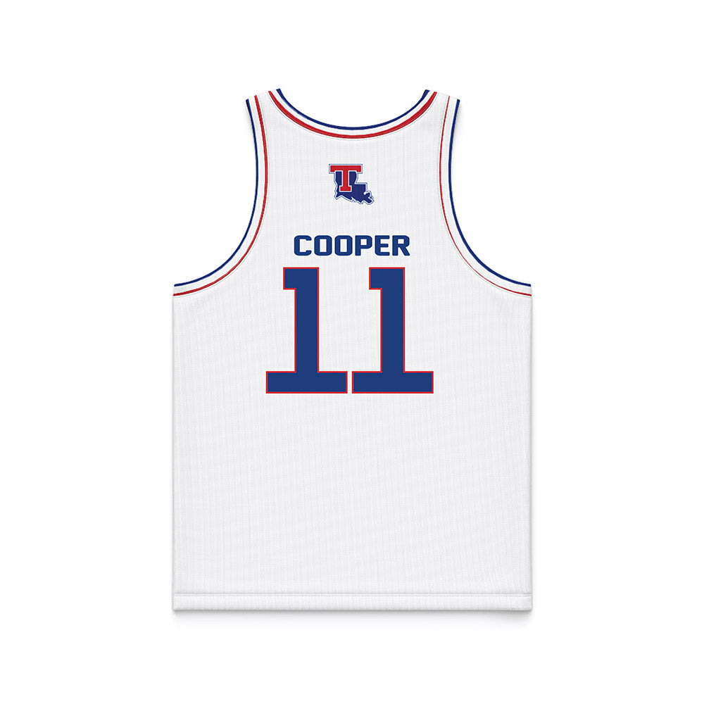 LA Tech - NCAA Men's Basketball : Kaden Cooper - White Basketball Jersey-1