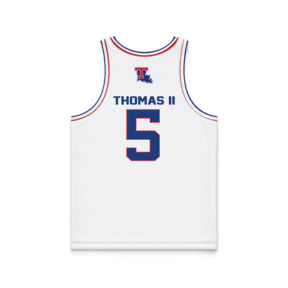 LA Tech - NCAA Men's Basketball : Avery Thomas II - White Basketball Jersey-1